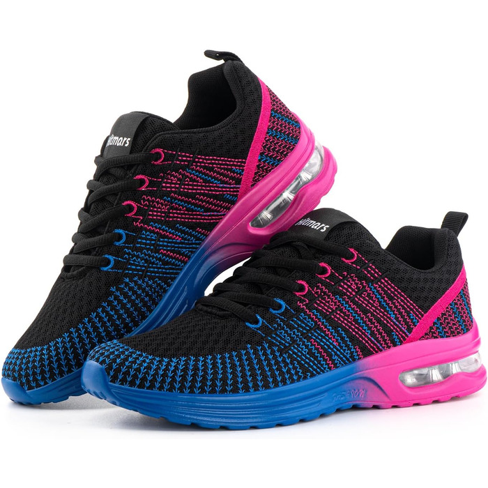 Жіночі кросівки для бігу Hitmars: дихаючі, з амортизацією, антиковзкі, легкі, для бігу по вулицях, фітнесу, ходьби, розмір EU 36-42 (фіолетово-блакитні)