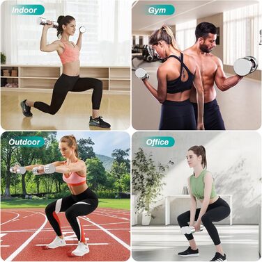 Регульовані гантелі 15 кг, 10 кг, 5 кг - Набір гантелей 2 шт. з компактним сталевим корпусом та пінополіуретановим грифом - Фітнес гантелі для дому 2 x 5 кг (блакитні)