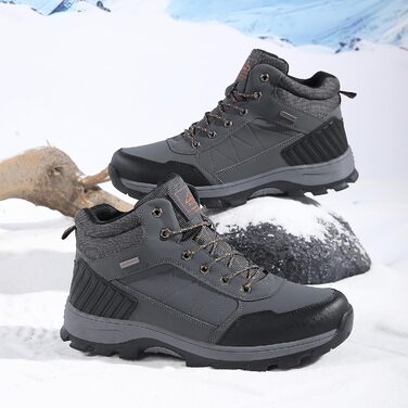 Чоловічі зимові черевики Arrigo Bello: теплий, зручний, водонепроникний трекінг для зими, розмір 41-46, колір зелений (сірий)