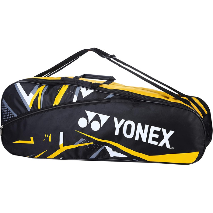 Сумка для бадмінтону Yonex SUNR 2215 чорно-жовта, велика спортивна сумка для ракетки та аксесуарів