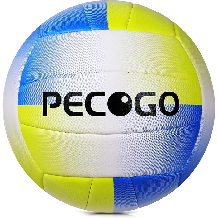 Волейбольний м'яч PECOGO розмір 5 з PU шкіри, м'який, для залу та вулиці, тренування та гра, для початківців, підлітків та дорослих