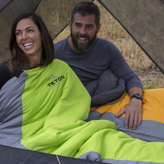 Спальний мішок TETON Trailhead -7°C / +20°F Ultraleicht, помаранчево-сірий, короткий
