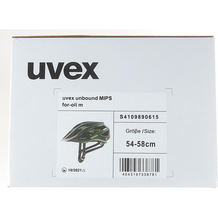 Велошолом UVEX Unbound MIPS для MTB, захист, індивідуальна підгонка, 54-58 см, оливковий матовий
