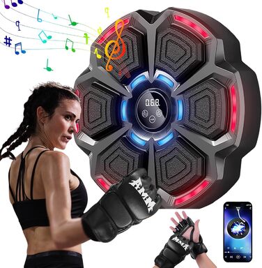 Музична боксерська машина Eznaobo з LED-підсвіткою та Bluetooth, 9 режимів, USB-зарядка, для дітей та дорослих