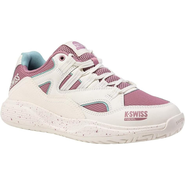Жіноче кросівки K-Swiss Tura Team для падел-тенісу, 41 EU, білий, лілак, пастельно-бірюзовий
