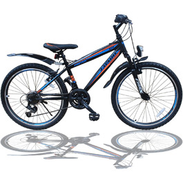 Гірський велосипед Talson 24 дюйми з амортизацією, Shimano 21 швидкість, освітлення