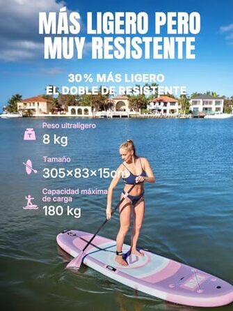 Надувне SUP дошка Niphean Stand Up Paddle Board з сидінням та аксесуарами. Paddleboard для будь-якого рівня майстерності. Електричний насос 50 PSI з сумкою для зберігання.