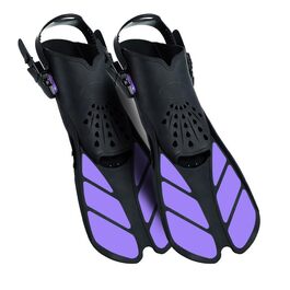 Ласти для плавання Schnorchelflossen S/M (37-41) фіолетові: гнучкі, регульовані, PP+TPR, унісекс