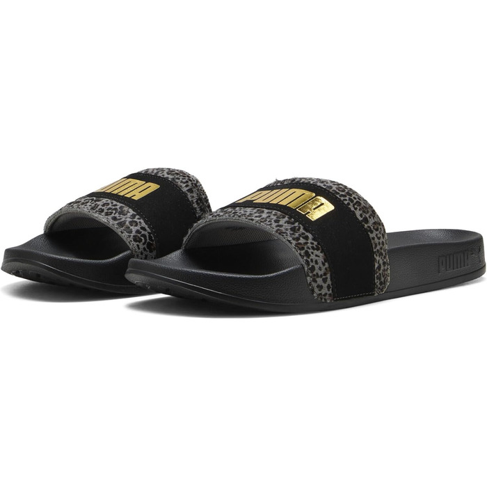 Жіночі шльопанці PUMA Leadcat 2.0 Animal Flair, 42 EU, Puma Black/Gold