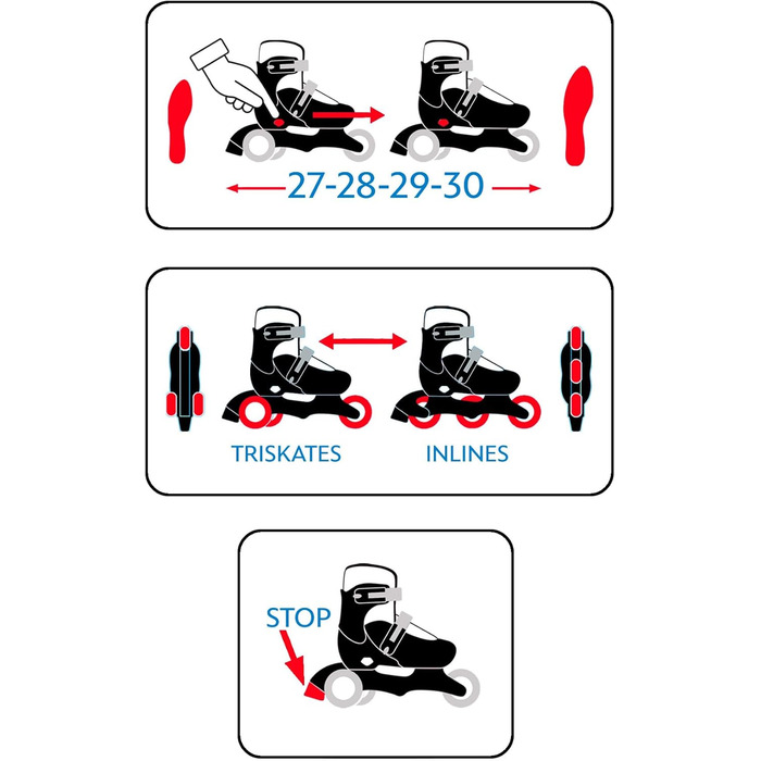 Ролики TRISKATES 2-в-1 Paw Patrol, регульовані, блакитні (27-30)