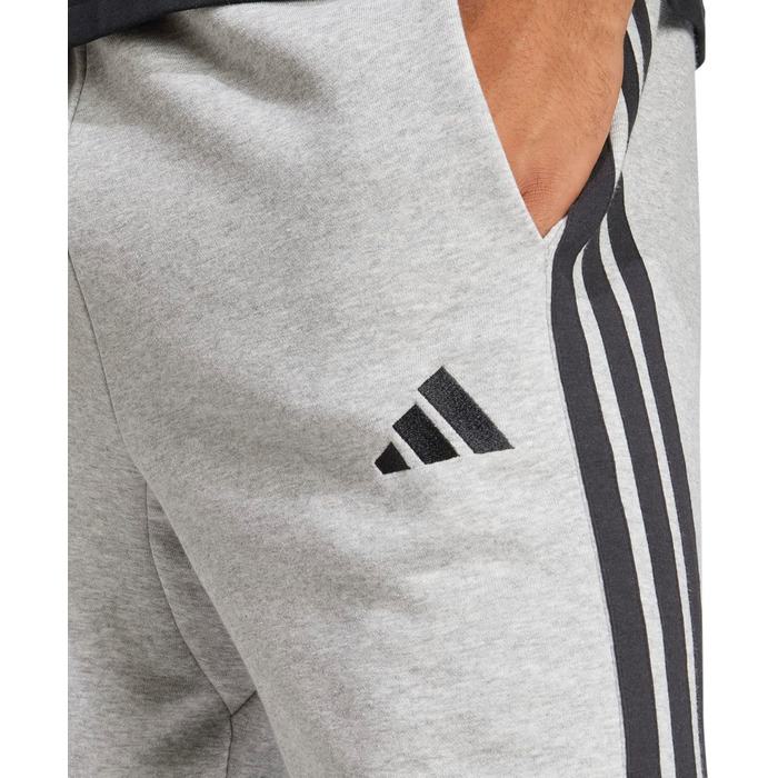 Чоловічі шорти Adidas Essential Three Stripes French Terry, сірі з чорними смугами, розмір XL