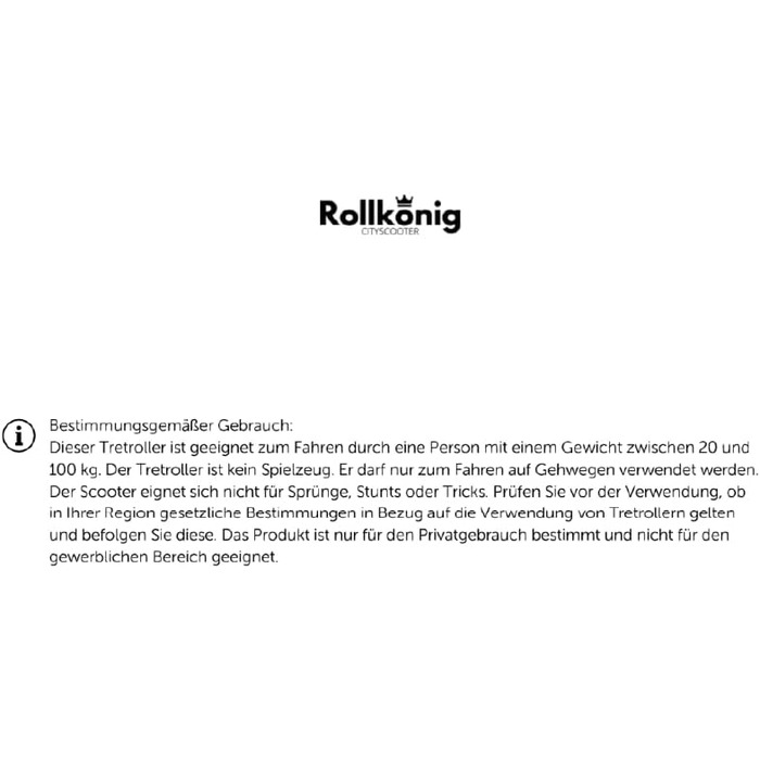 Rollkönig самокат для дітей від 5 років, складаний міський самокат з великими колесами, трюковий самокат для дорослих до 100 кг