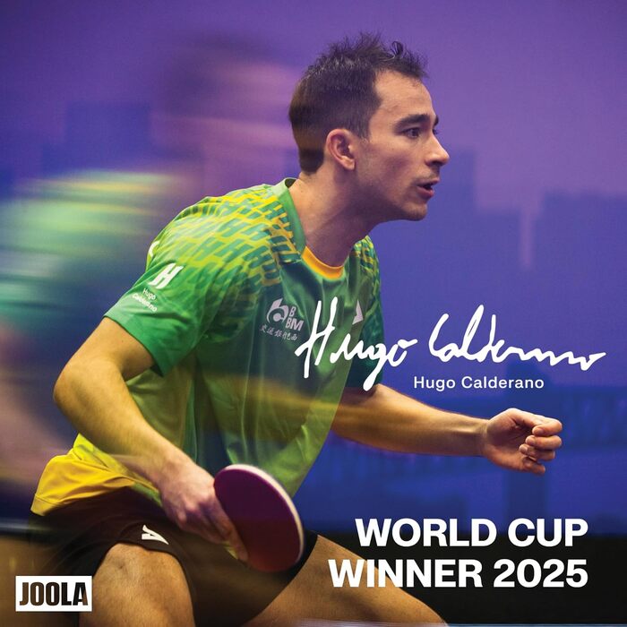 Ракетка для настільного тенісу JOOLA Hugo Calderano Carbon з м'ячами та чохлом, ITTF, чорно-зелена