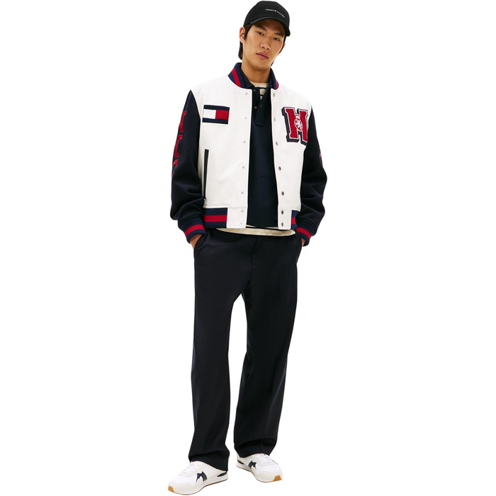 Кросівки Tommy Hilfiger Runner Icon Mix FM0FM05679 - низькі, 44 EU, білі