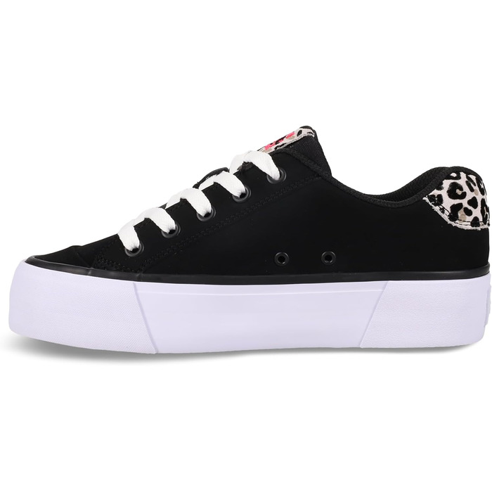 Жіночі кросівки DC Shoes Chelsea, 36 EU, чорний/рожевий леопард