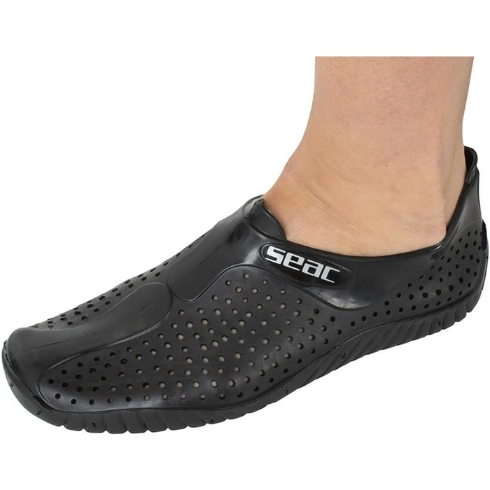 Seac SoftGummischuhe: унісекс, для плавання, пляжу, басейну та відпочинку (45/46 EU, чорний)