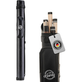 Чохол для більярду Hardy Billardköcher, чорний, 85 см, для 2 київ + аксесуари, міцне шкірозамінник, з сумкою для аксесуарів та ремінком