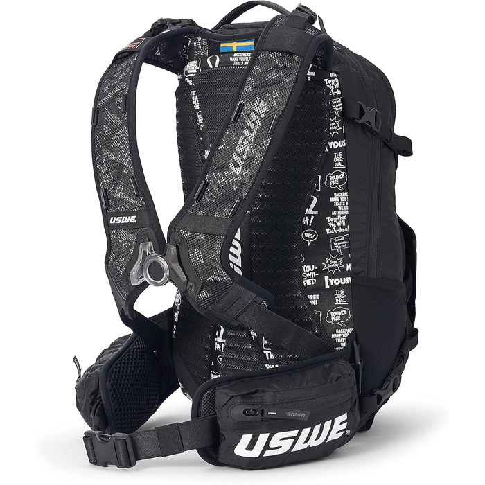 Рюкзак USWE Shred 25 л чорний для MTB, E-MTB, гірських велосипедів, преміум класу