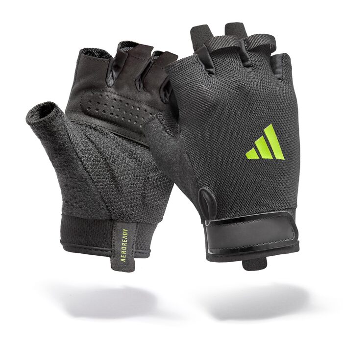 Рукавиці для тренувань Adidas Essential Aeroready (XS, Зелені) - вологовідвідні, з м'якою шкіряною долонею