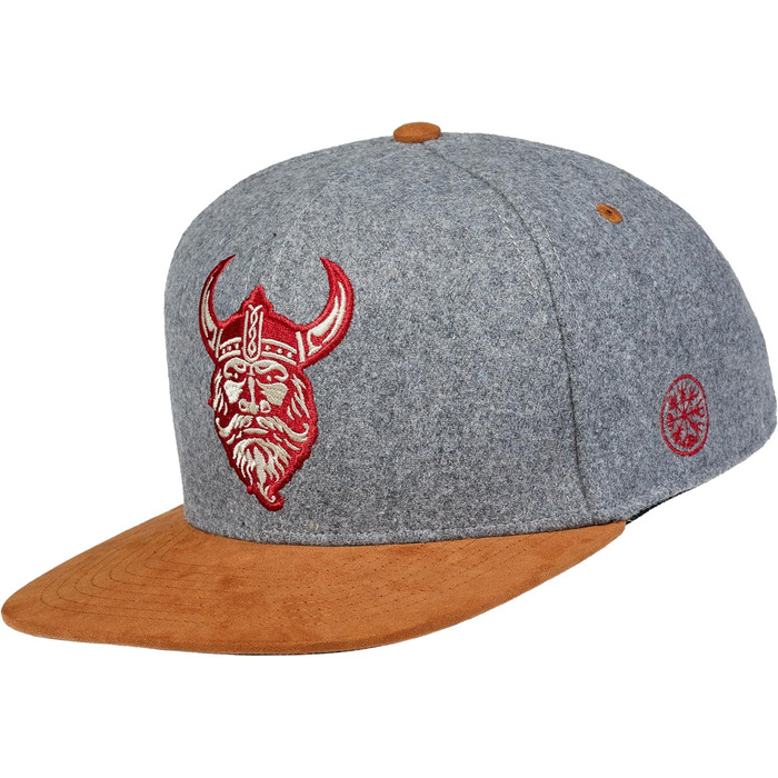 Кепка-снапбек Cadency унісекс з прямим козирком, регульована бейсболка Viking (сіра, один розмір)