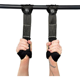 Петлі для тренувань Suspension Trainer – преміум нейлон, для тренувань з вагою тіла, для дому та спортзалу, навантаження до 245,9 кг, чорні, пара