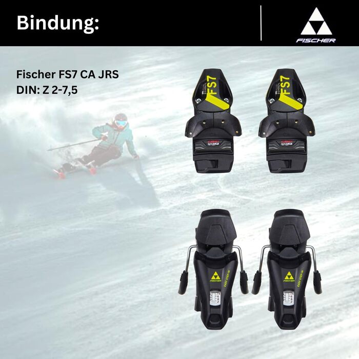 Гірські лижі Fischer RC4 Race Junior 140 см з кріпленнями FS 7 GW CA JRS (2024/25) для дітей