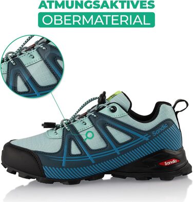 Черевики для трекінгу та трейлраннінгу для жінок та чоловіків, дихаючі, 45 EU, блакитні