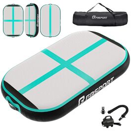 Airtrack FBSPORT 60x100x10 см: Гімнастичний мат, килимок для акробатики, йоги та тренувань з насосом і сумкою