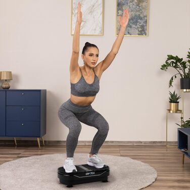 Платформа вібраційна Gymtek XP300 для дому: 99 рівнів, 5 програм, Touchscreen. Для схуднення, спалювання жиру та нарощування м'язів. Чорний колір.