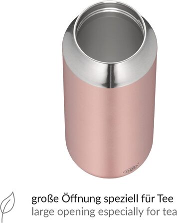 Термос для чаю alfi CITY TEA BOTTLE 900 мл, нержавіюча сталь, рожевий, з ручкою, герметичний, для напоїв, тримає тепло 12 годин, підходить для посудомийки