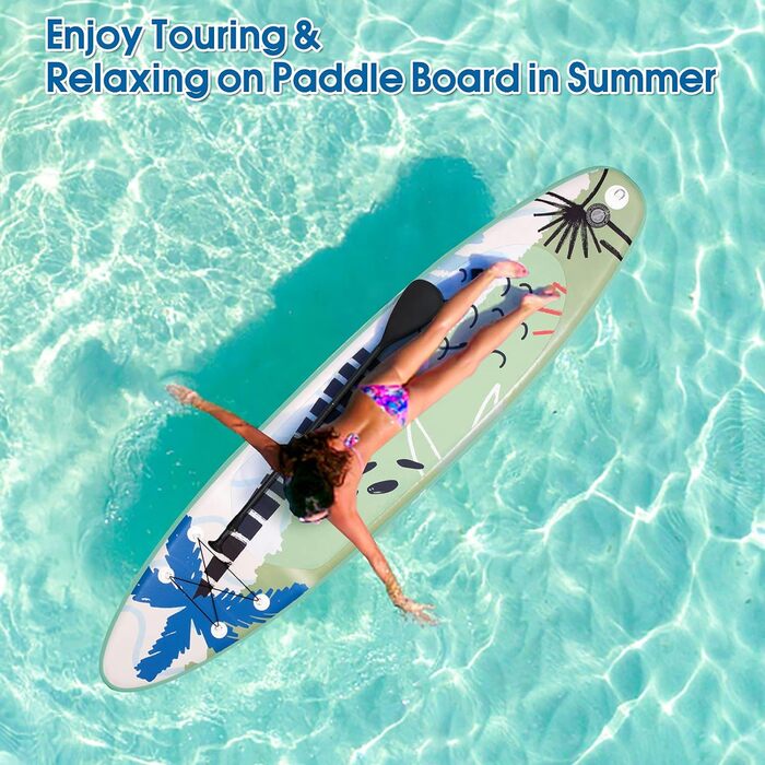 Надувна SUP-дошка RELAX4LIFE 320/335x76x15 см з веслом, насосом, рюкзаком, ремкомплектом та 3 плавниками, для початківців і професіоналів