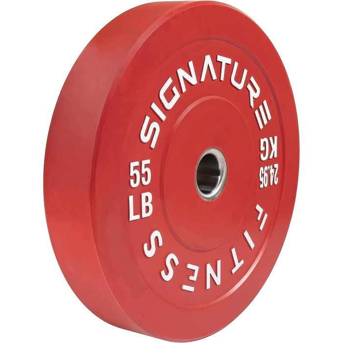 Олімпійський диск Signature Fitness 25 кг, сталева втулка, 5,1 см, кольоровий