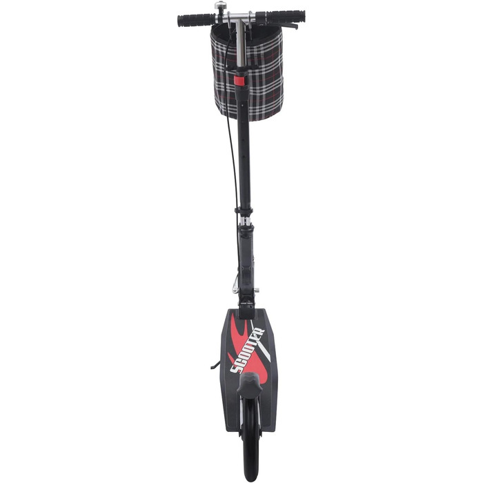 Міський складний трюковий самокат T-Style з кошиком та дисковим гальмом, 210 мм колеса, для дорослих