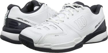 Тенісні кросівки Wilson Rush COMP LTR Unisex для всіх типів покриття, 46 2/3 EU, білий/сірий