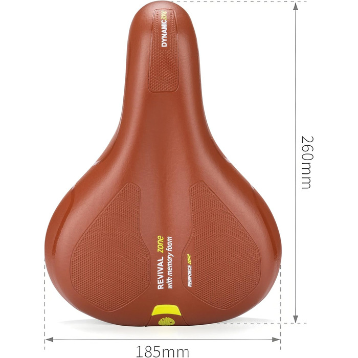 Велосипедне сідло CXWXC з Memory Foam, ергономічне, водонепроникне, амортизуюче, 26 x 18,5 см, для MTB, унісекс, коричневе