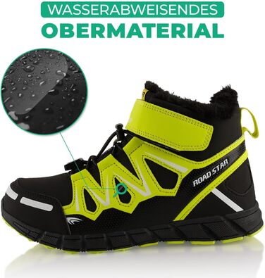 Черевики для піших прогулянок для жінок та чоловіків, теплі зимові черевики, розмір 42 EU, жовтий та чорний