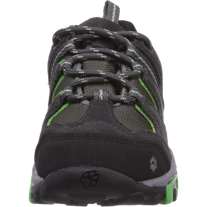 Черевики для трекінгу Jack Wolfskin MTN Attack Low Texapore для хлопчиків, 33 EU, чорний/зелений