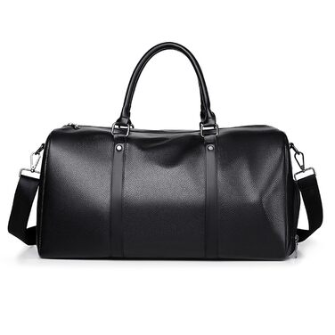 Спортивна сумка для подорожей FANDARE з відділенням для взуття, шкіряна сумка-вікенд для ручної поклажі Ryanair, універсальна сумка для фітнесу, басейну та відпочинку (Чорна)