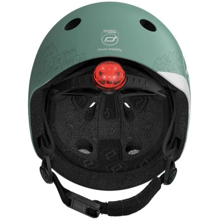 Дитячий шолом Scoot&Ride XXS, рефлективний, лісовий зелений