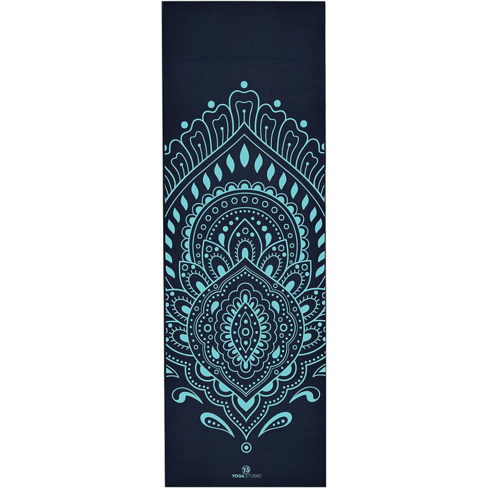 Йога-мат Mandala 183x61 см, 6 мм, протиковзкий, зносостійкий, PVC, для йоги та фітнесу