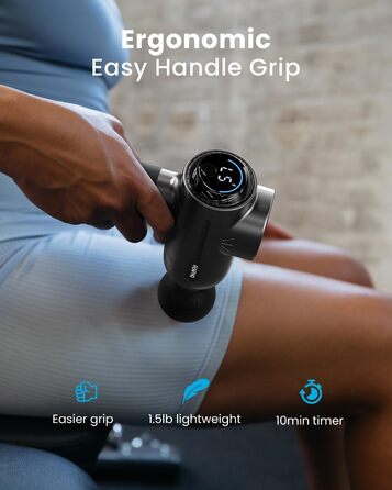 Масажний пістолет RENPHO Active з Bluetooth, глибокотканинний масажер для м'язів спини, USB-C зарядка, подарунок для сім'ї