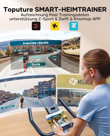 Велотренажер Heimtrainer 2025 з додатком, амортизацією, до 160 кг, регульованим опором, тихий спінінг байк для дому з LCD-дисплеєм і комфортним сидінням