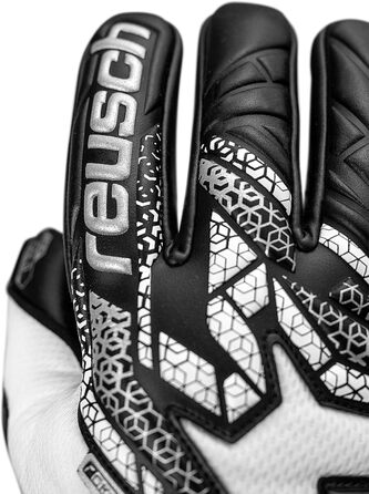 Воротарські рукавички Reusch Attrakt Gold NC 9 – біло-сріблясто-чорні (унісекс, дорослі)