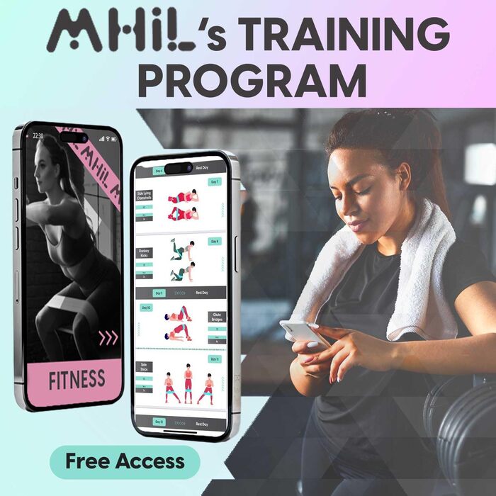 Еластичні стрічки для фітнесу MhIL – набір з 5 шт. для тренувань ніг, сідниць та стегон