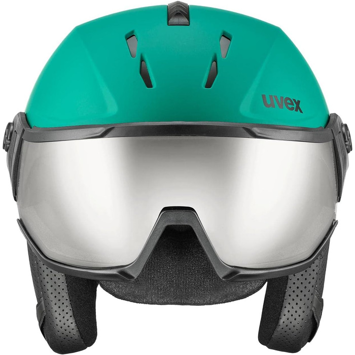 Лижний шолом uvex Instinct Visor з візором для жінок і чоловіків, регулювання розміру, червоний-чорний матовий, 59-61 см