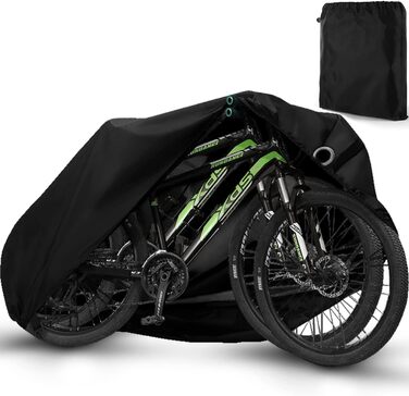 Водонепроникний чохол для велосипеда на 2 велосипеда, 200x70x110cm, 210D Oxford, захист від сонця та дощу