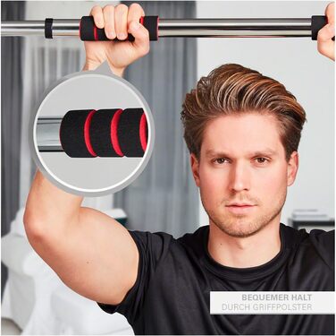 Розсувний турнік для дверей Sport-Tec Pull-Up 4.0, хром, 63-101 см, перекладина для підтягувань на дверний проріз