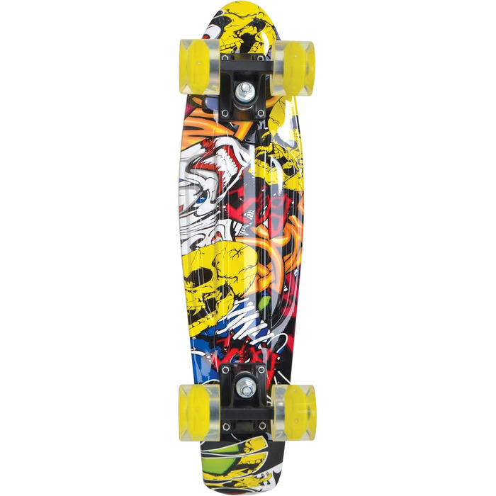 Скейтборд Schildkröt Retro Free Spirit, LED ролики, ABEC7, преміум, різні дизайни