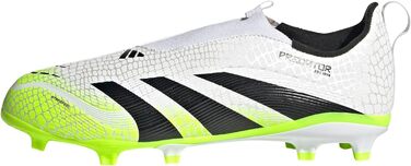 Дитячі футбольні бутси adidas Predator League Laceless для твердого поля, розмір 35.5 EU, кольори: Cloud White, Core Black, Lucid Lemon