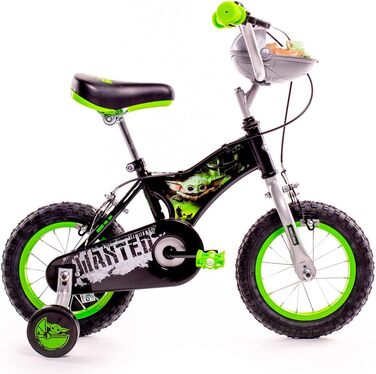 Дитячий велосипед Huffy Star Wars Grogu 12 дюймів, чорний/зелений, 30,5 см